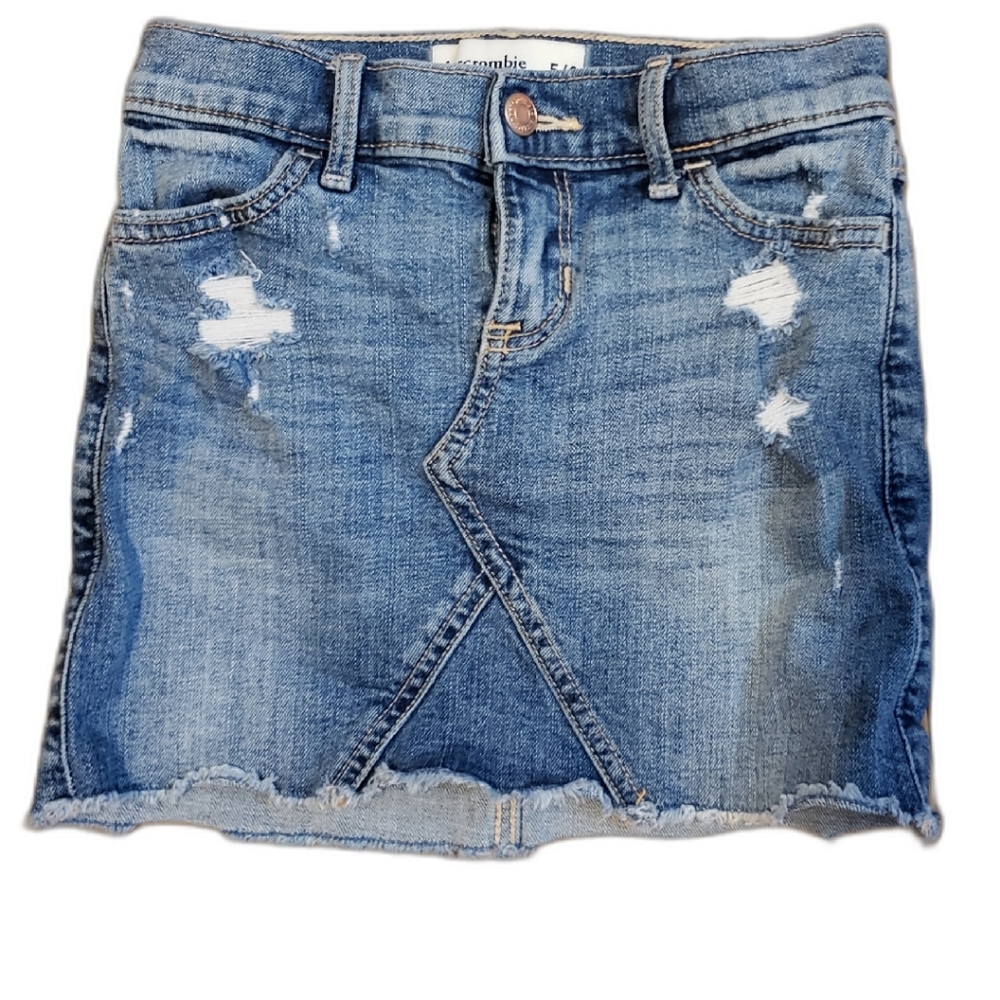 Abercrombie Kids Distressed Jean Skirt (5/6)